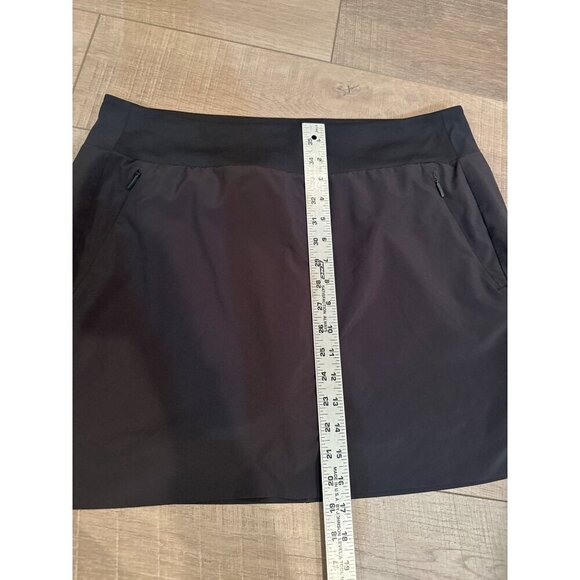 Athleta Womens Athletic Skort Size 16 Brown With Pockets & Inner Shorts - Picture 2 of 7